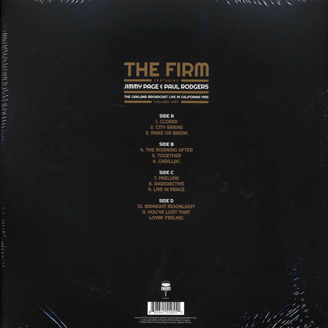 The Firm, Jimmy Page, Paul Rogers - The Oakland Broadcast Volume 1: Live In California 1985