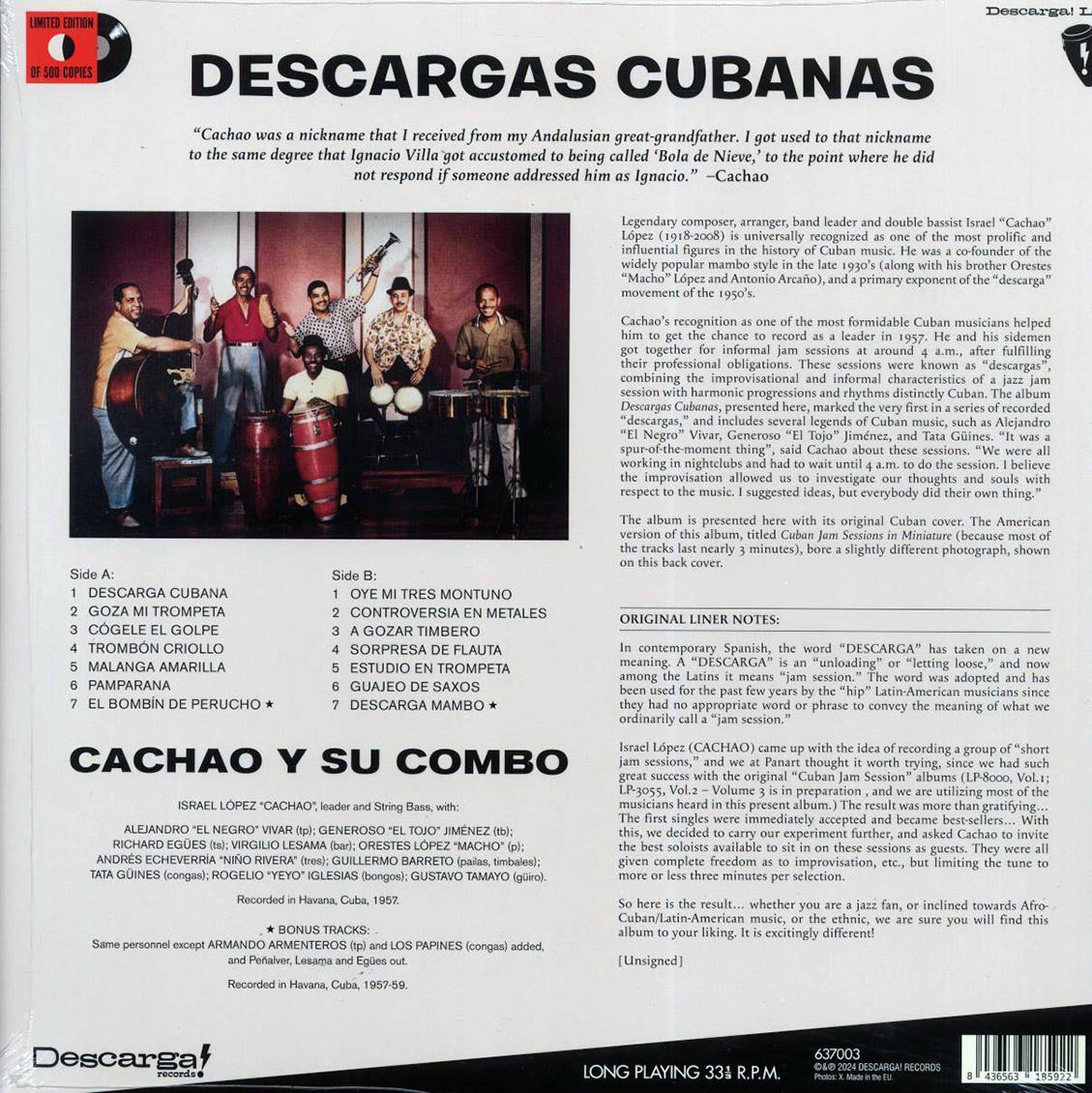 Cachao Y Su Combo - Descargas Cubanas