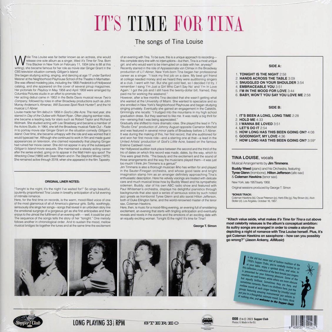 Tina Louise - It's Time For Tina: The Songs Of Tina Louise