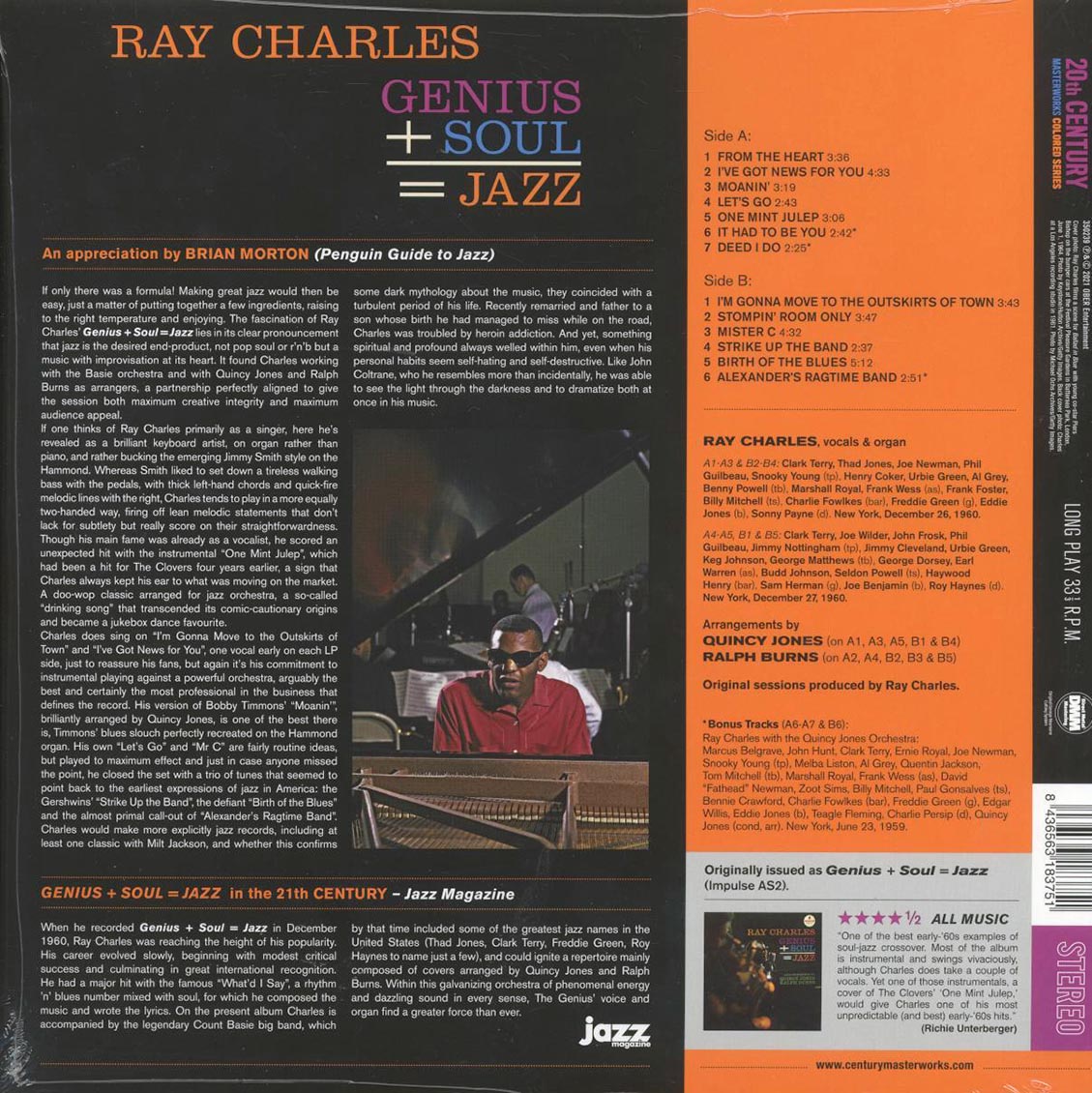 Ray Charles - Genius + Soul = Jazz