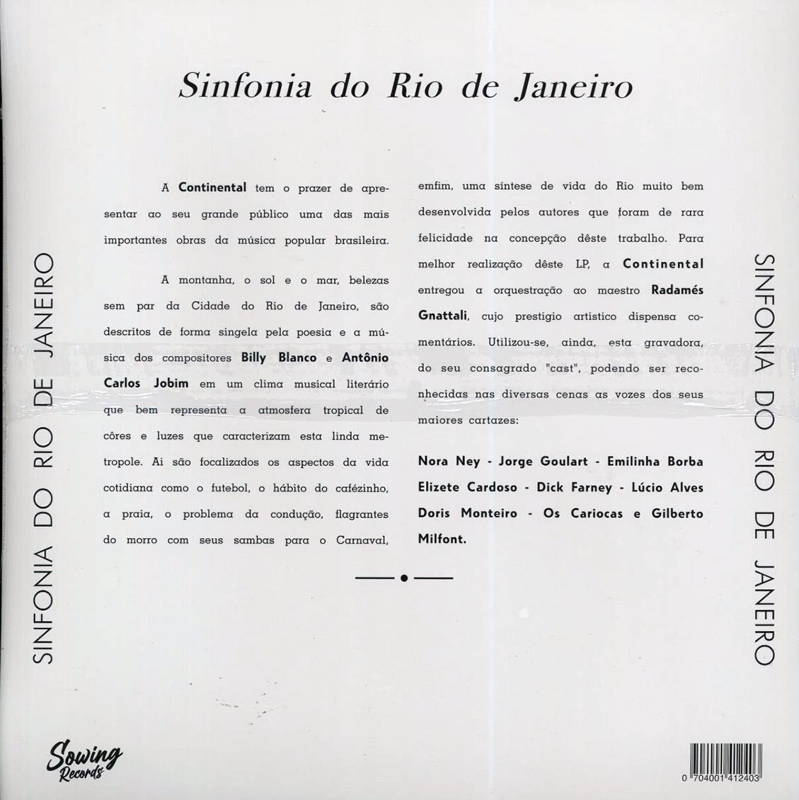 Antonio Carlos Jobim, Billy Blanco - Sinfonia Do Rio De Janeiro