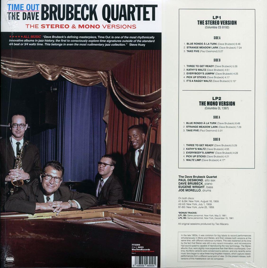 Dave Brubeck Quartet - Time Out: Stereo & Mono Versions