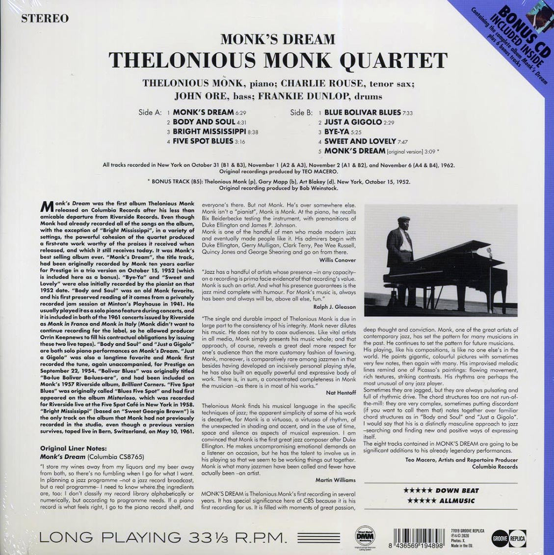 Thelonious Monk Quartet - Monk's Dream