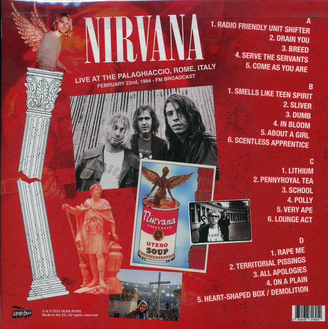 Nirvana - Live At The Palaghiaccio, Rome, Italy, February 22nd, 1994 FM Broadcast