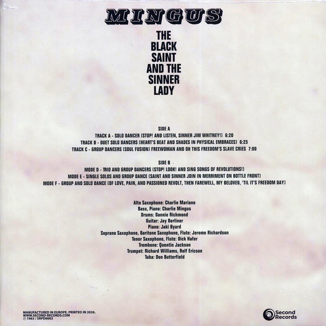 Charles Mingus - The Black Saint And The Sinner Lady