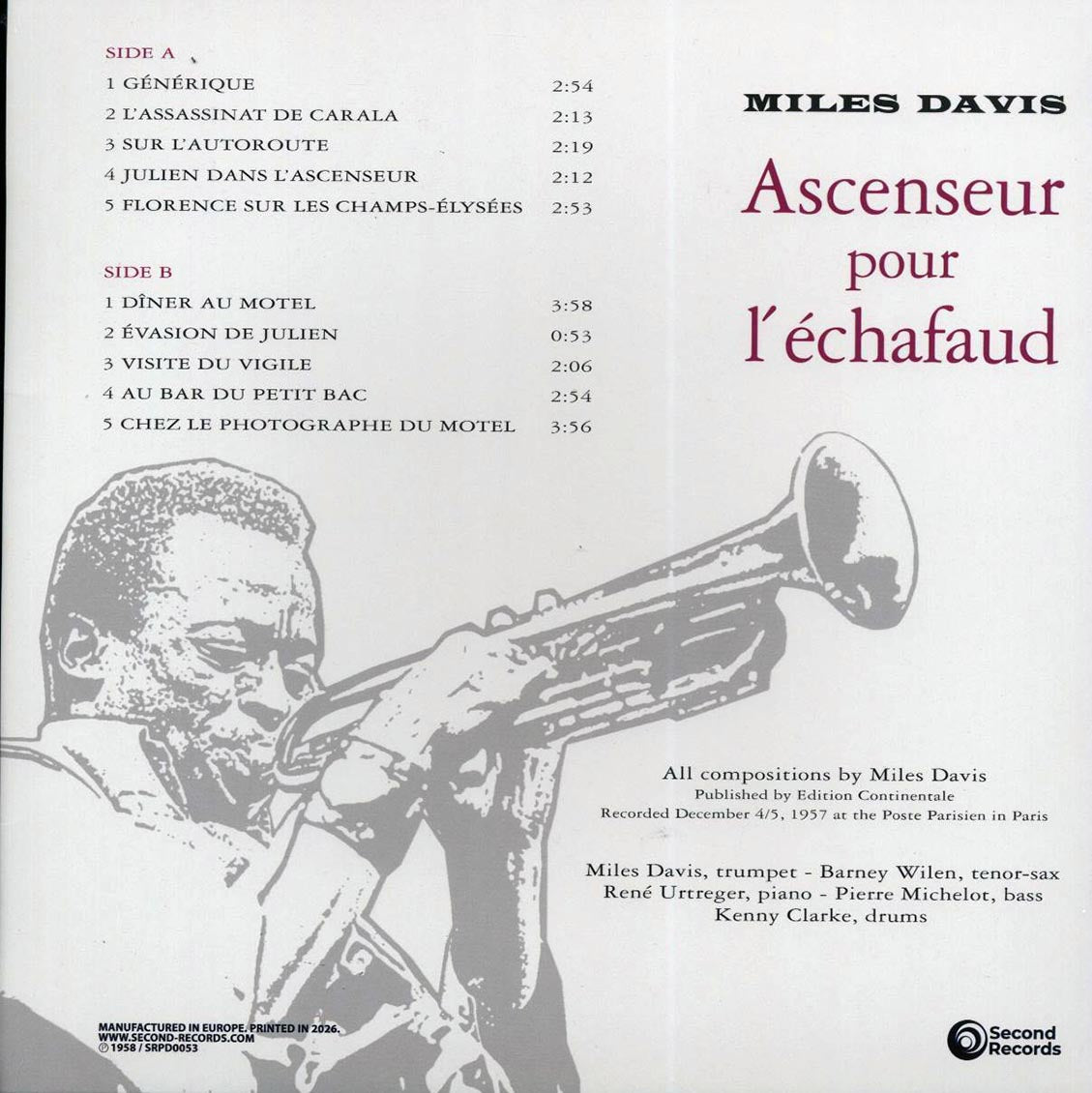 Miles Davis - Ascenseur Pour L'Echafaud: Lift To The Scaffold
