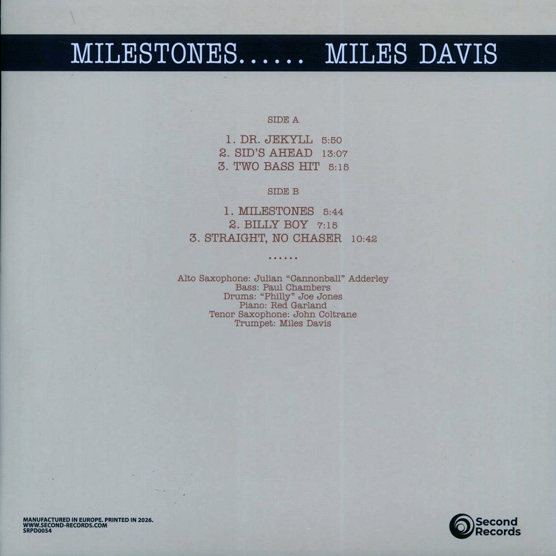 Miles Davis - Milestones