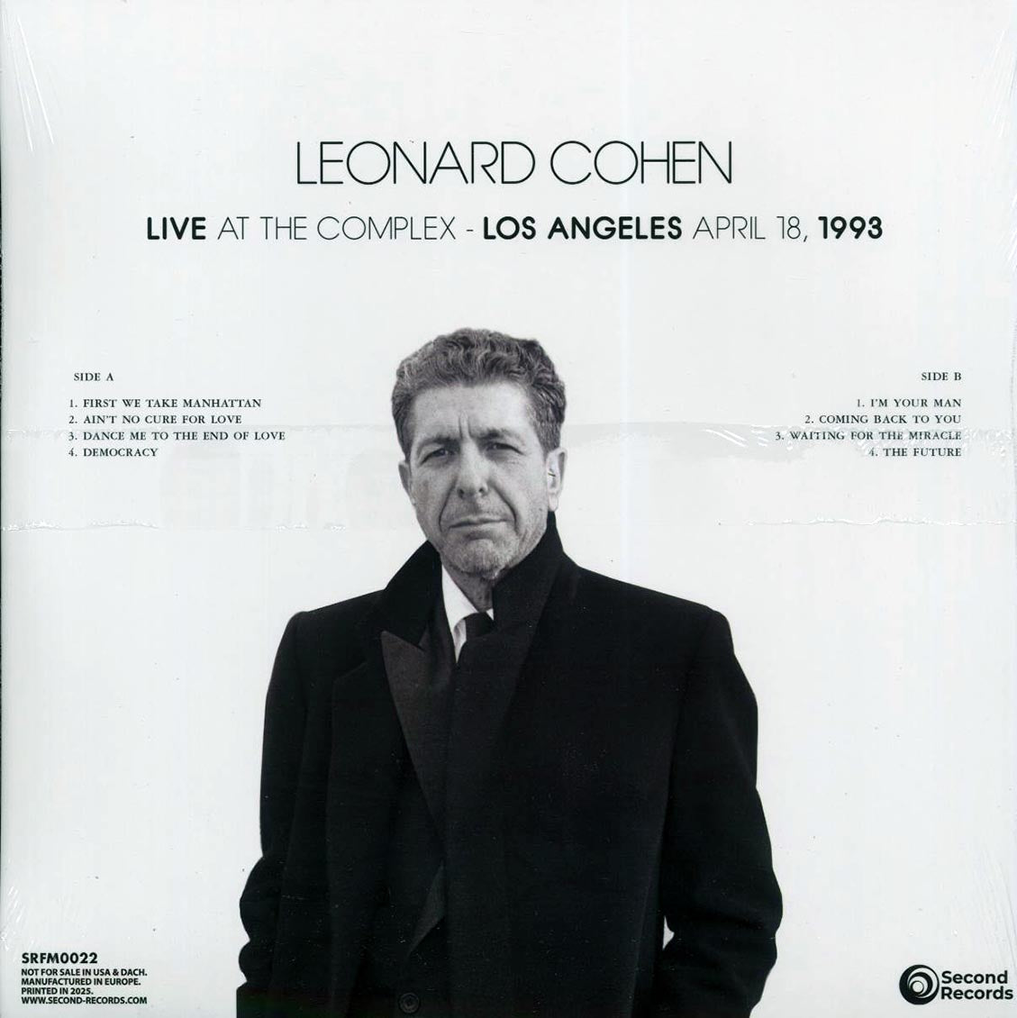 Leonard Cohen - Live At The Complex: Los Angeles April 18, 1993