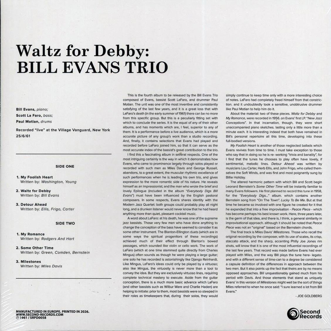 Bill Evans Trio - Waltz for Debby