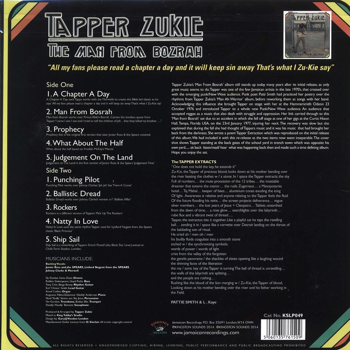 Tappa Zukie - The Man From Bozrah