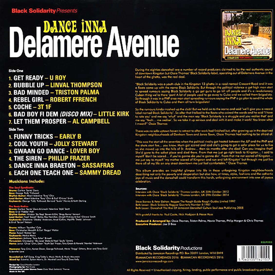 Linval Thompson, Early B, Triston Palmer, Jolly Stewart, Sammy Dread, Etc. - Dance Inna Delamere Avenue