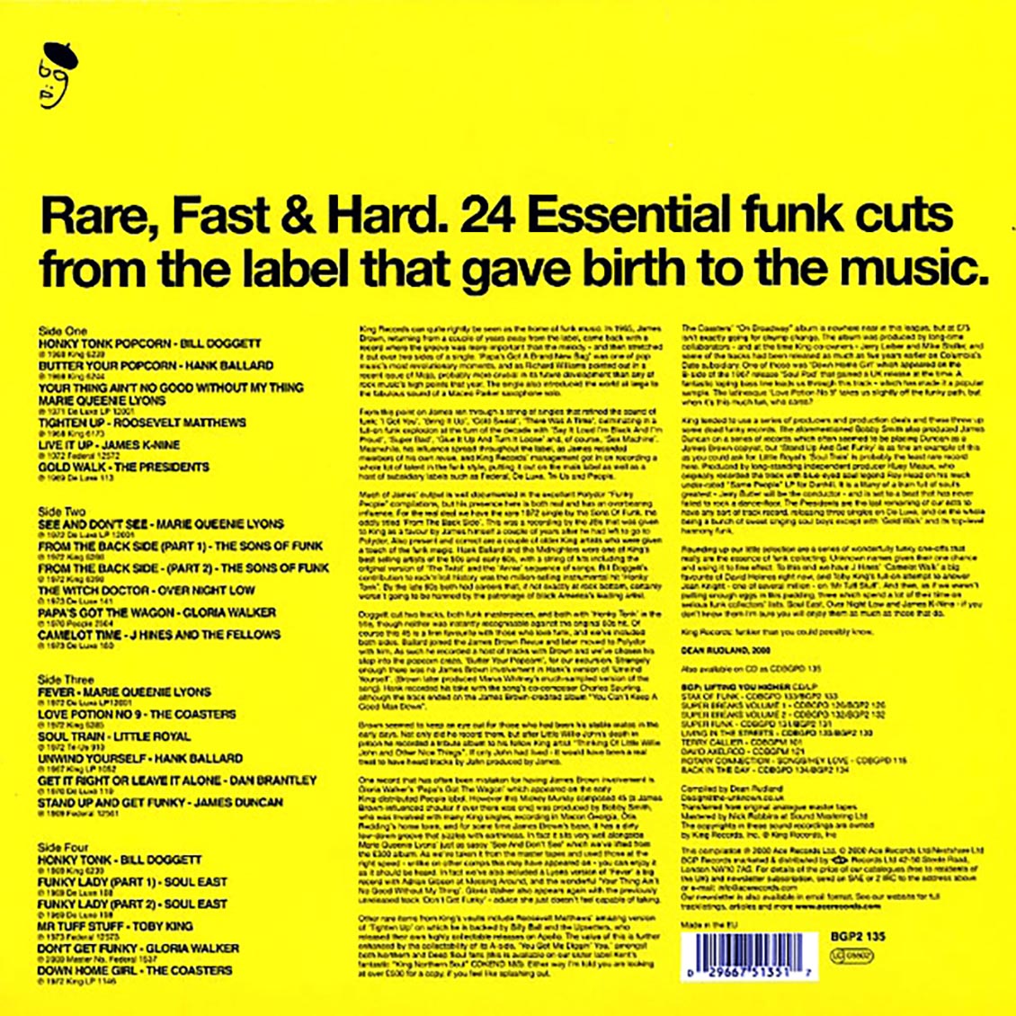 Various - King Funk: Rare, Fast & Hard: 24 Essential Funk Cuts