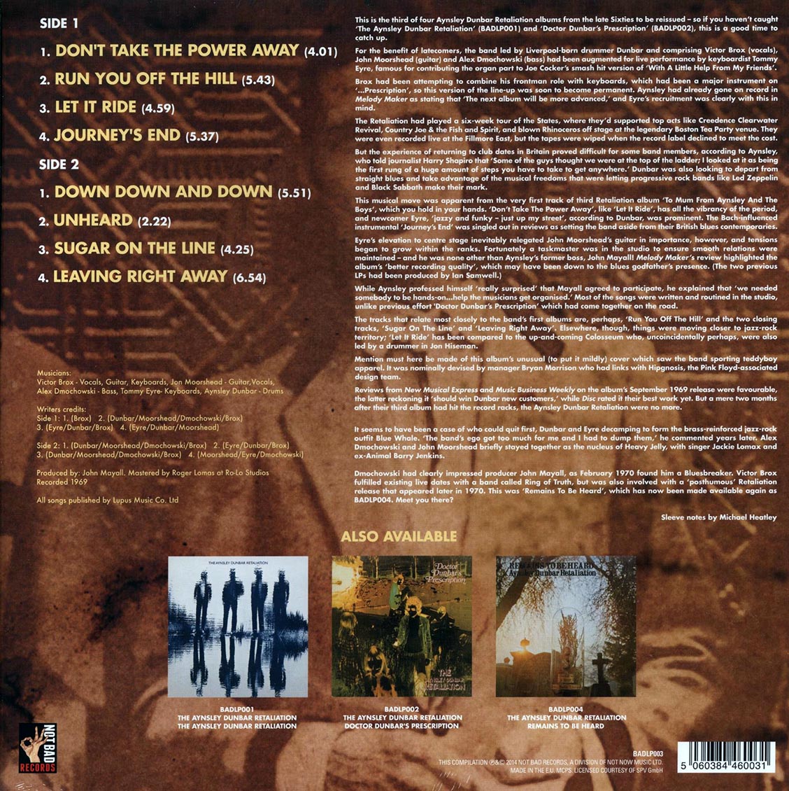 The Aynsley Dunbar Retaliation - To Mum, From Aynsley And The Boys
