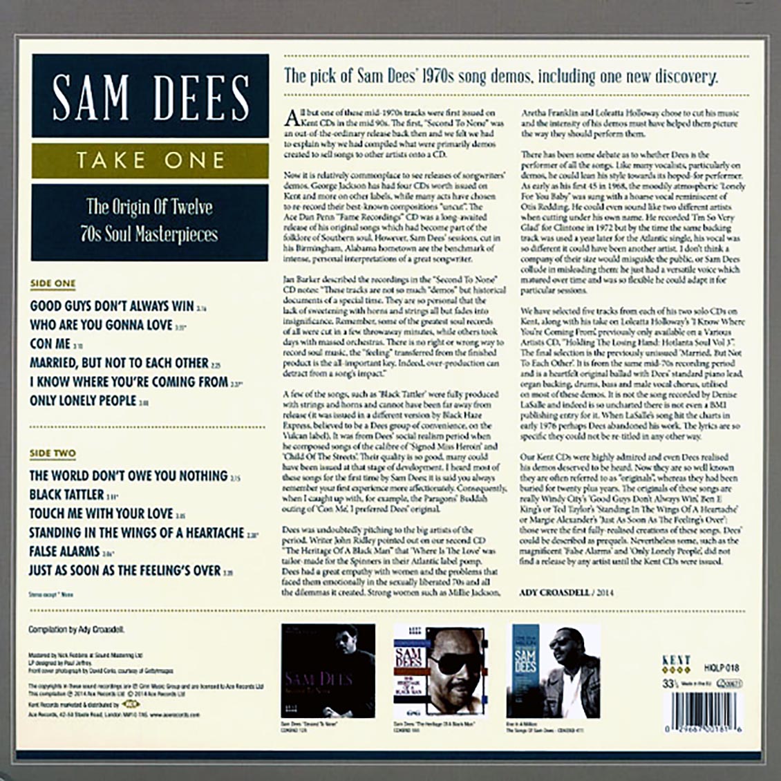 Sam Dees - Take One: The Original Twelve 70s Soul Masterpieces