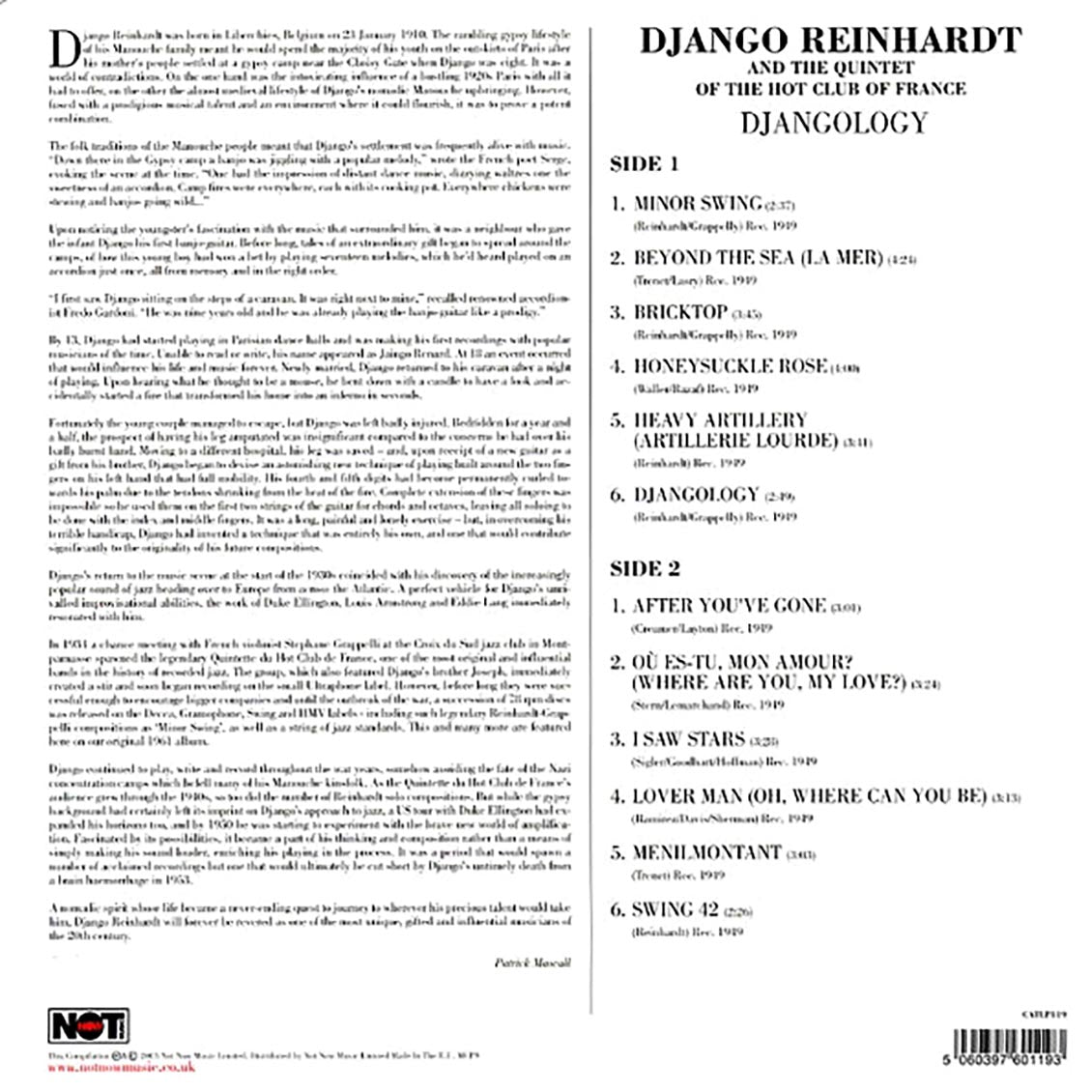 Django Reinhardt & The Quintet Of The Hot Club Of France - Djangology