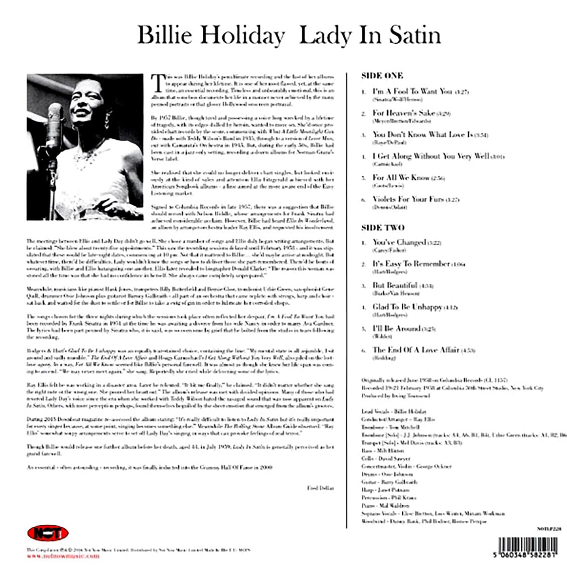 Billie Holiday - Lady In Satin