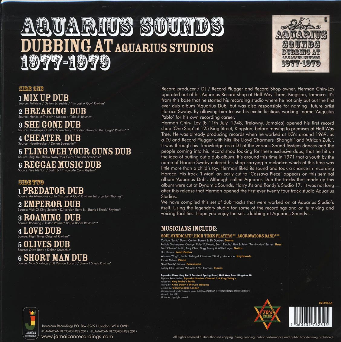 Aquarius Sounds - Dubbing At Aquarius Studios 1977-1979