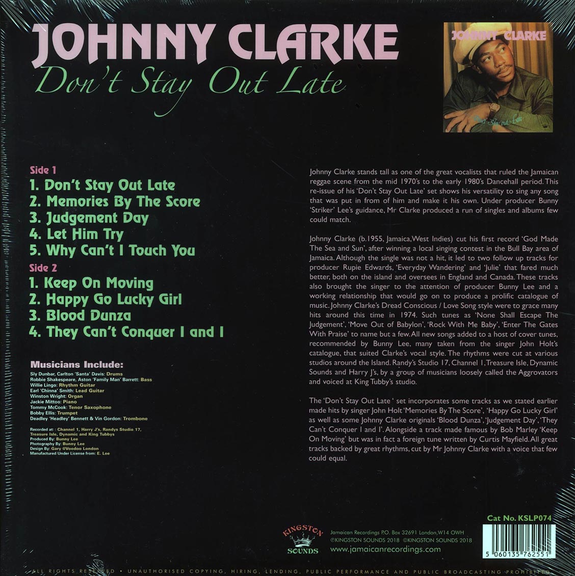 Johnny Clarke - Don't Stay Out Late