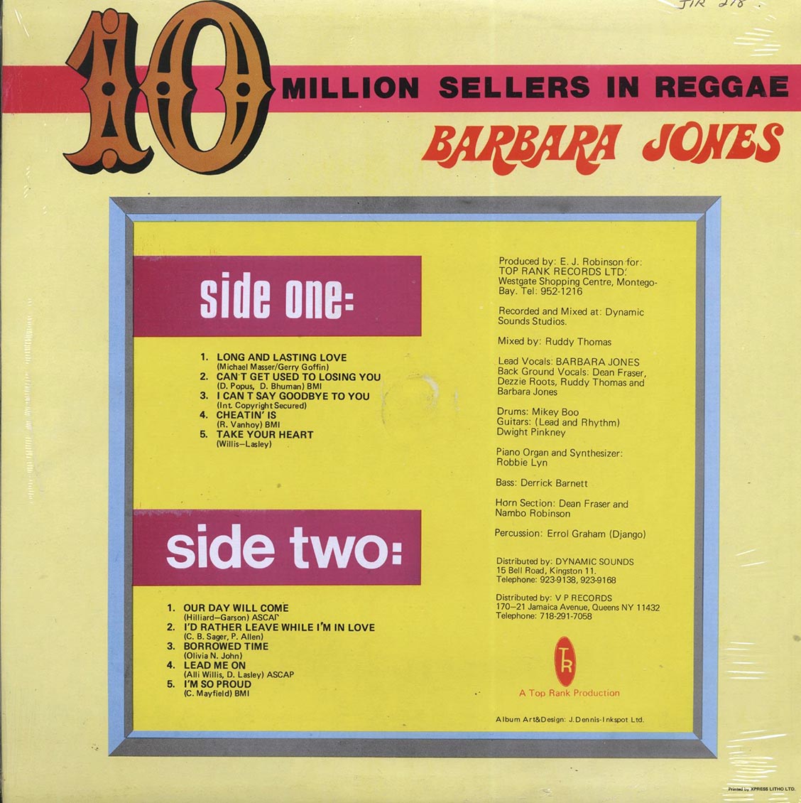 Barbara Jones - 10 Million Sellers In Reggae