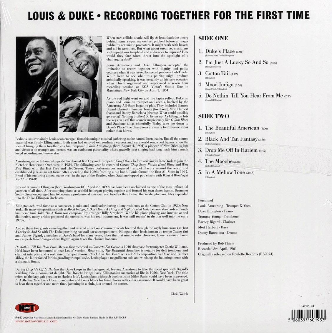 Louis Armstrong, Duke Ellington - Recording Together For The First Time