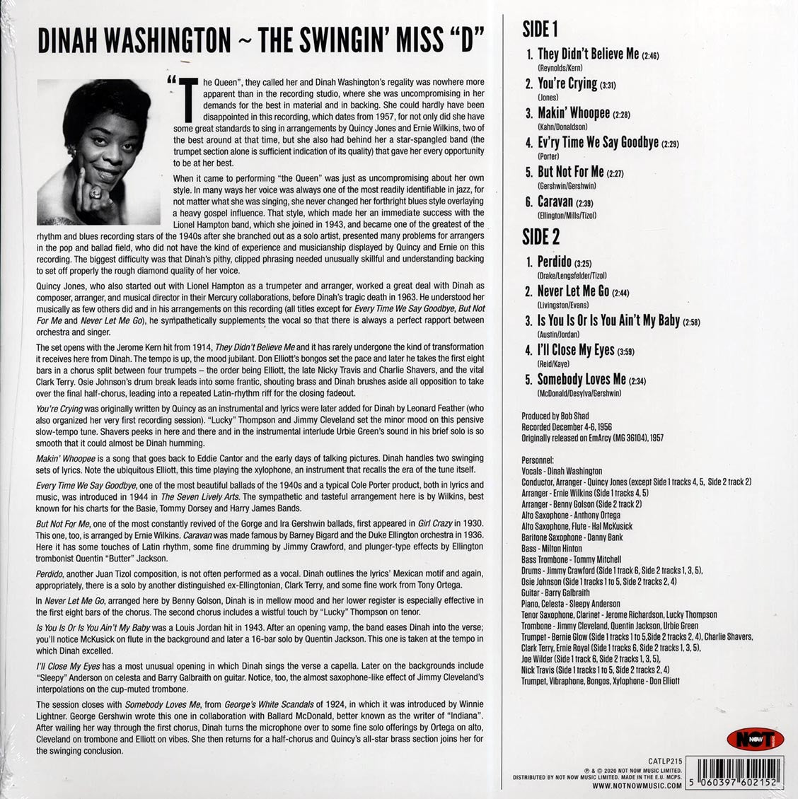 Dinah Washington - The Swingin' Miss D