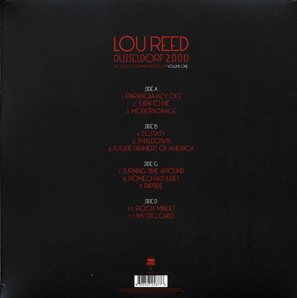 Lou Reed - Dusseldorf 2000 Volume 1: The Classic German Broadcast