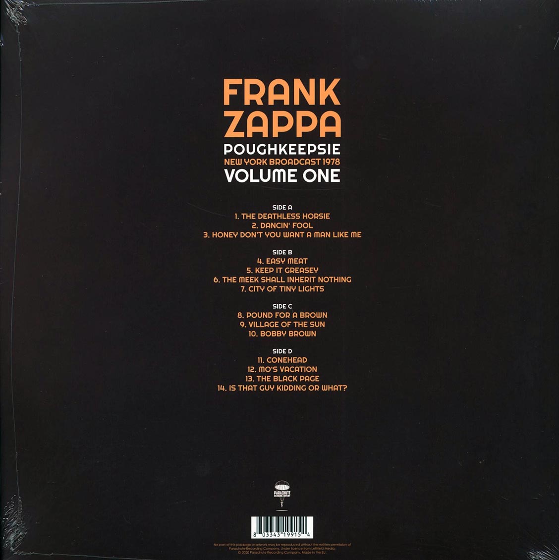Frank Zappa - Poughkeepsie Volume 1: New York Broadcast 1978