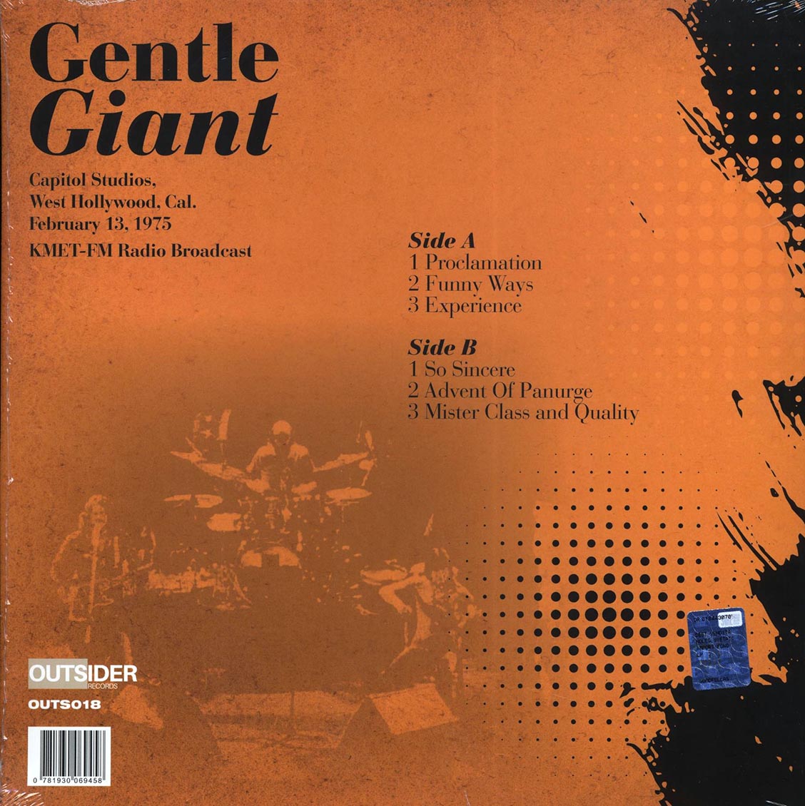 Gentle Giant - Capitol Studios, West Hollywood, Cal. February 13, 1975