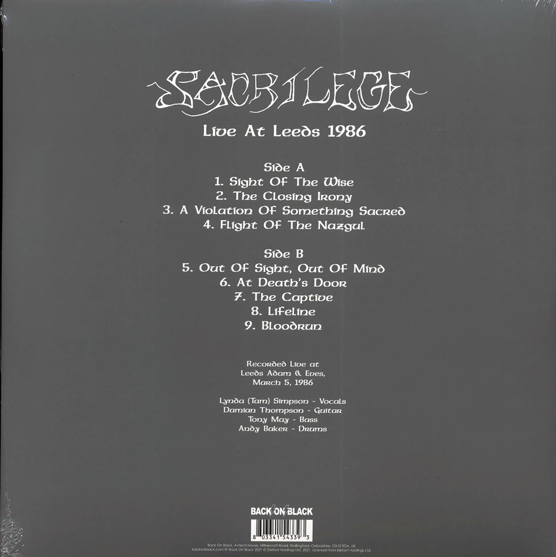 Sacrilege - Live At Leeds 1986