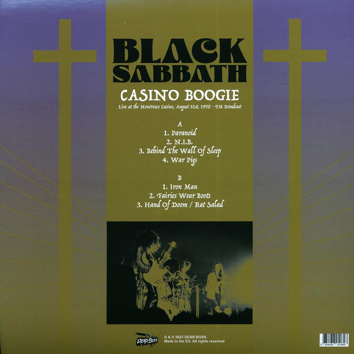 Black Sabbath - Casino Boogie: Live At The Montreux Casino, August 31st 1970 FM Broadcast
