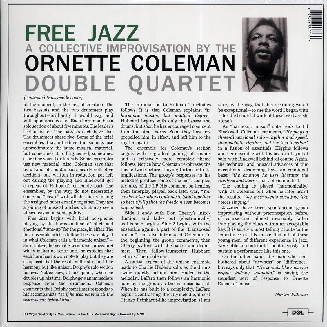 The Ornette Coleman Double Quartet - Free Jazz