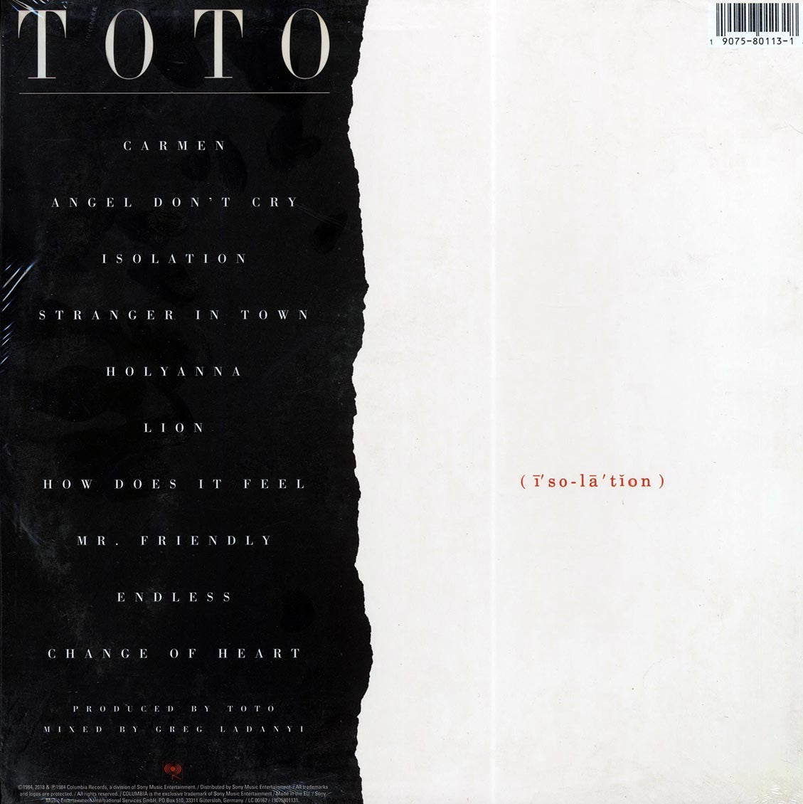 Toto - Isolation