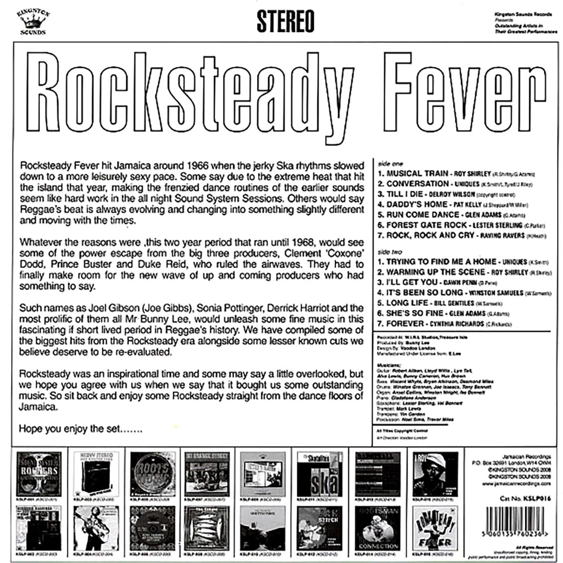 Lester Sterling, Roy Shirley, Uniques, Dawn Penn, Etc. - Rocksteady Fever
