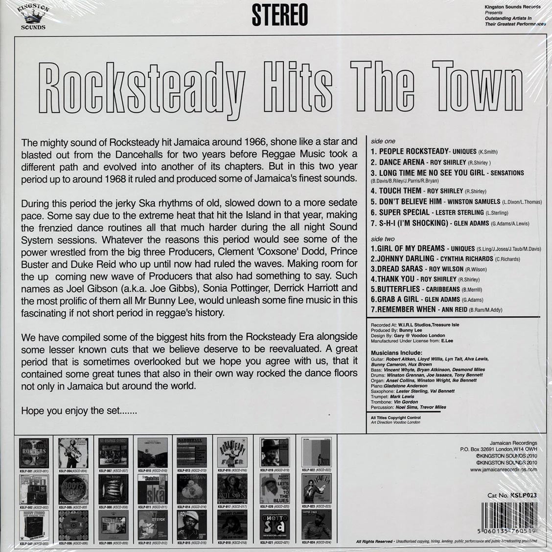 Lester Sterling, Glen Adams, Uniques, Etc. - Rocksteady Hits The Town