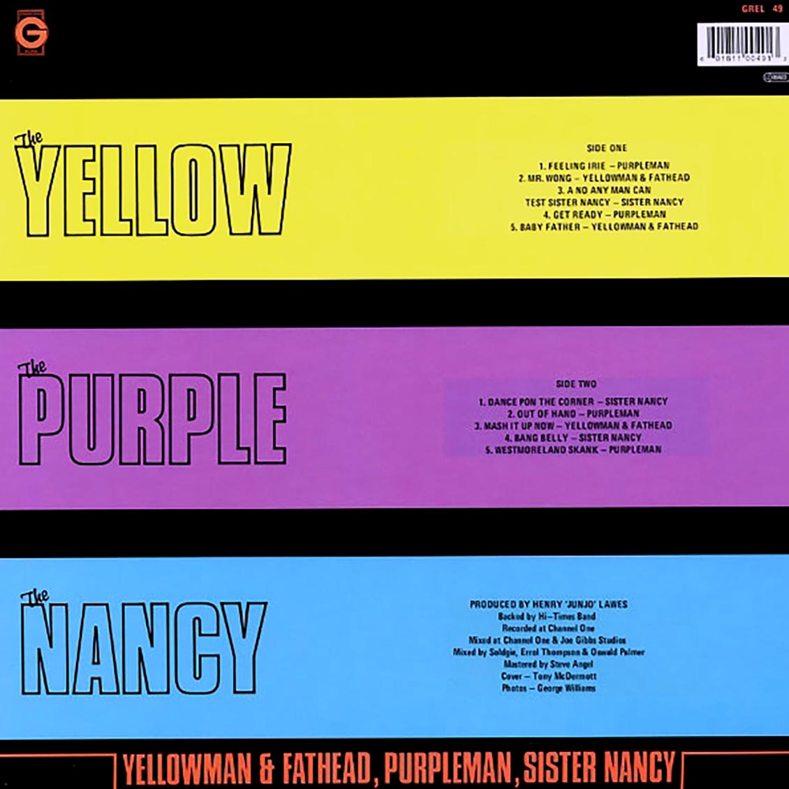 Yellowman, Fathead, Purpleman, Sister Nancy - The Yellow The Purple The Nancy