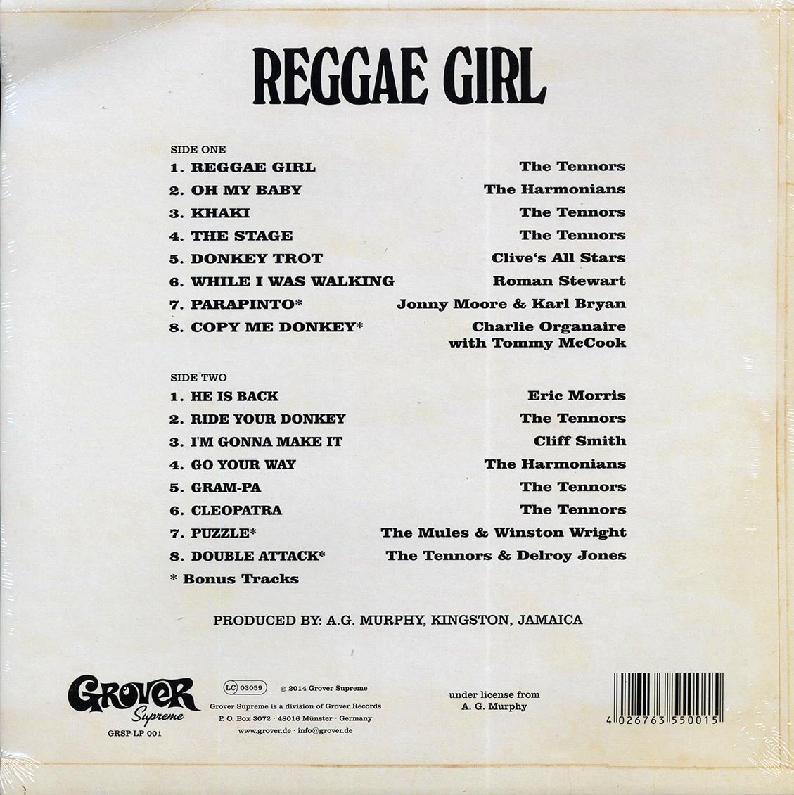 Tennors, Clive's All Stars, The Harmonians, Etc. - Reggae Girl