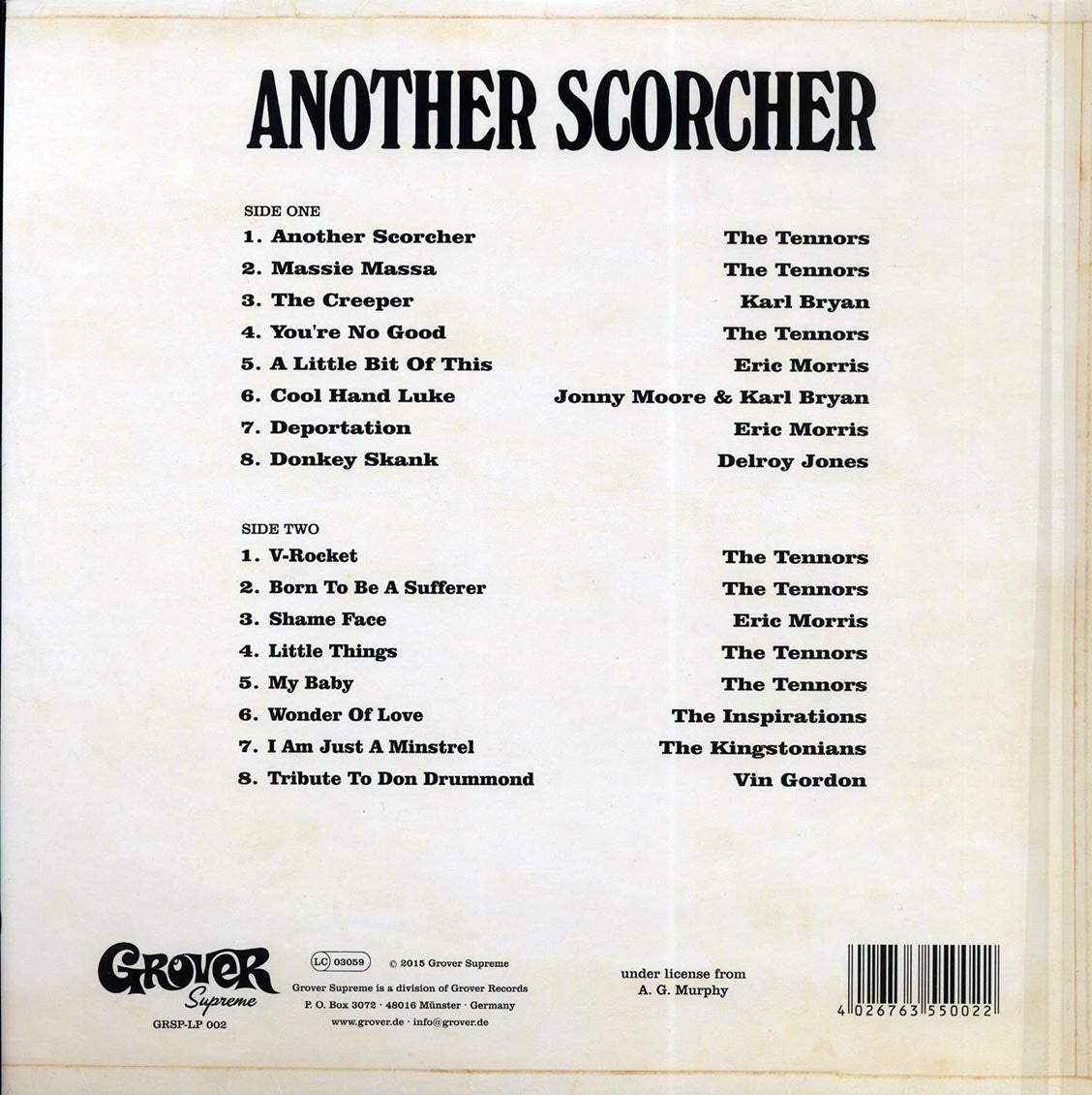Tennors, The Inspirations, Eric Jones, Etc. - Another Scorcher