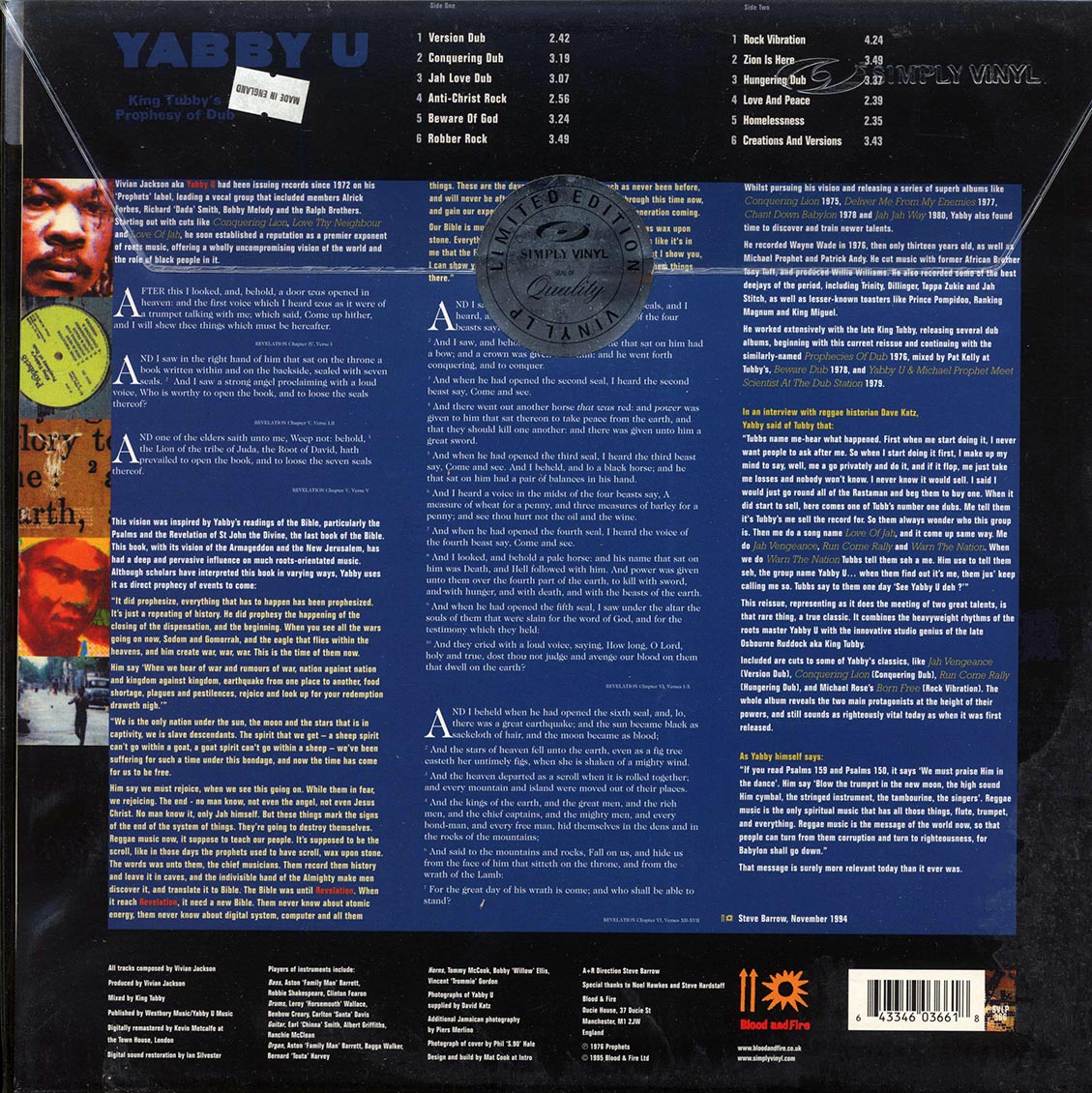 Yabby You - King Tubby's Prophesy Of Dub
