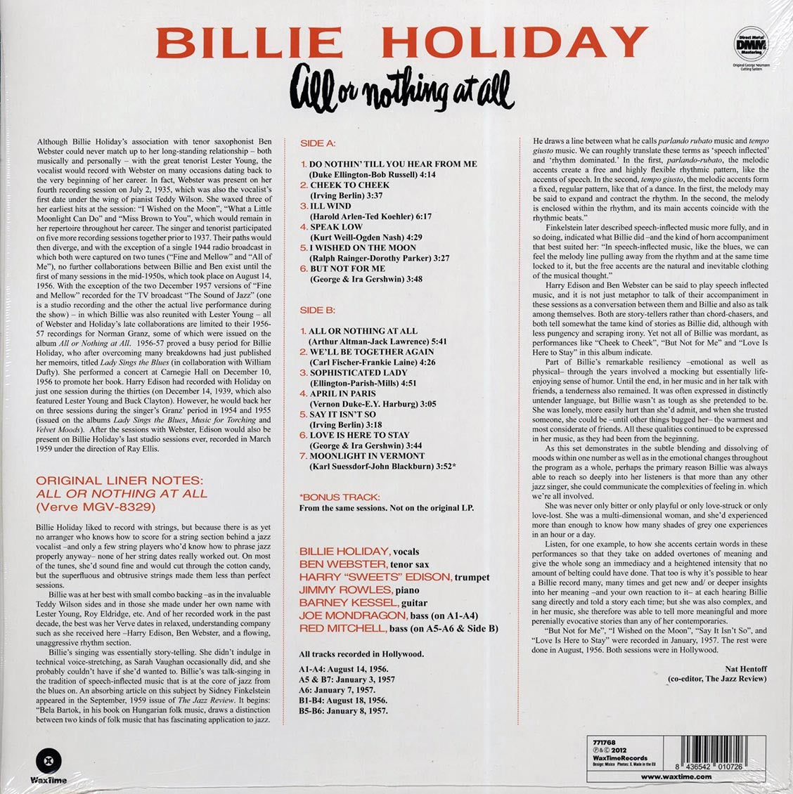 Billie Holiday - All Or Nothing At All