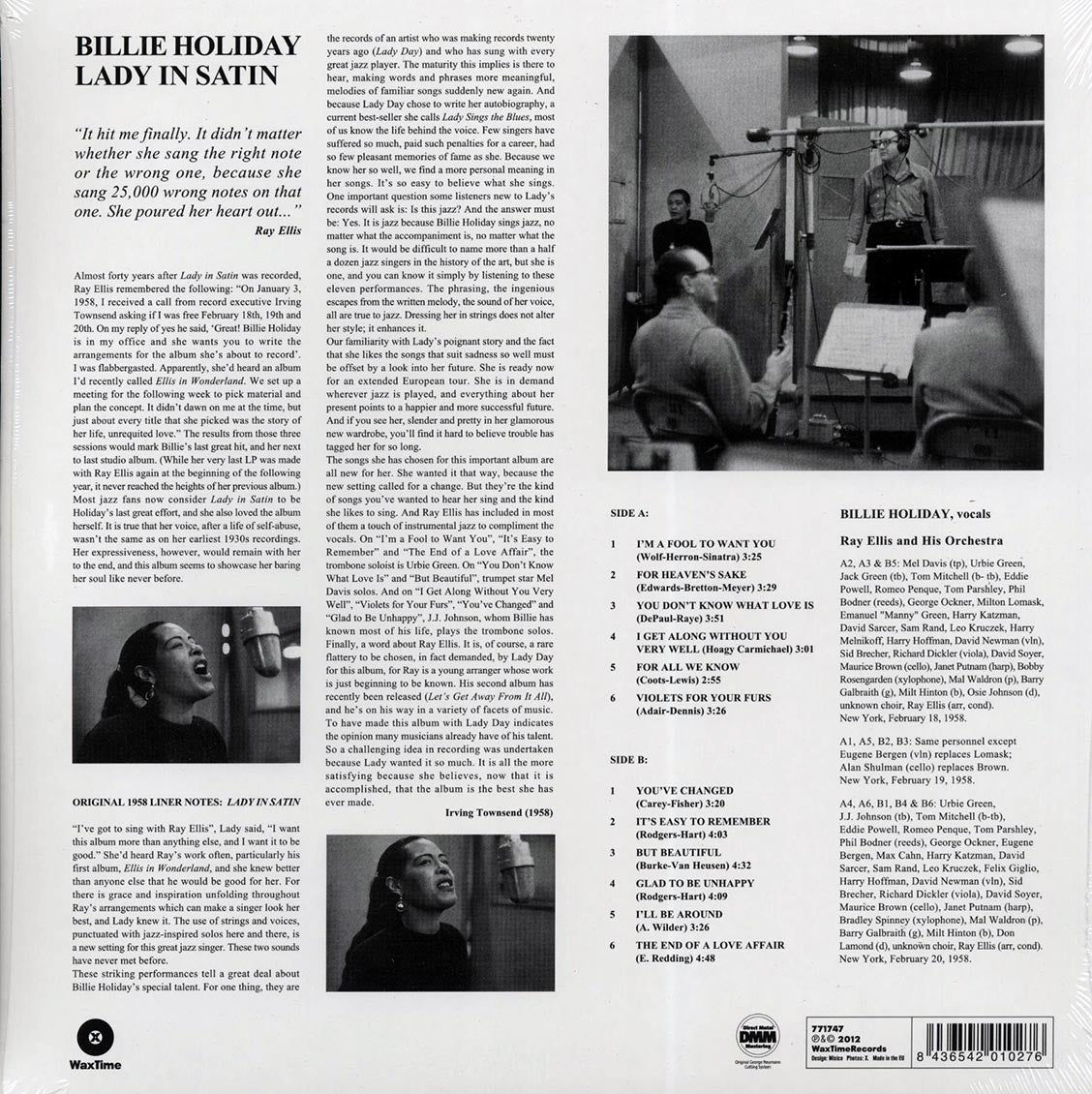Billie Holiday - Lady In Satin
