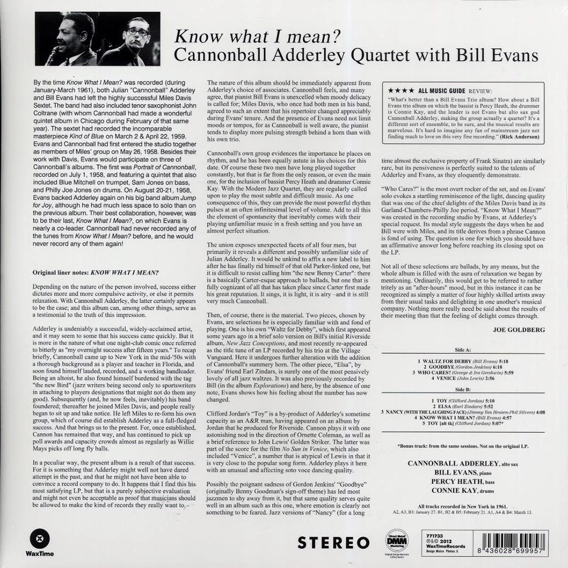 Cannonball Adderley, Bill Evans - Know What I Mean?