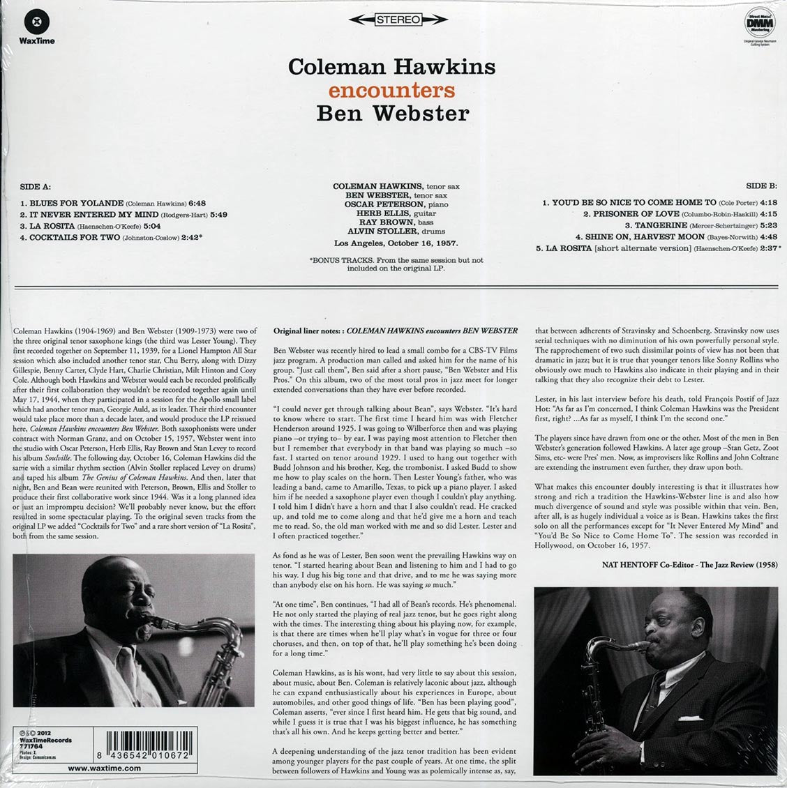 Coleman Hawkins, Ben Webster - Coleman Hawkins Encounters Ben Webster