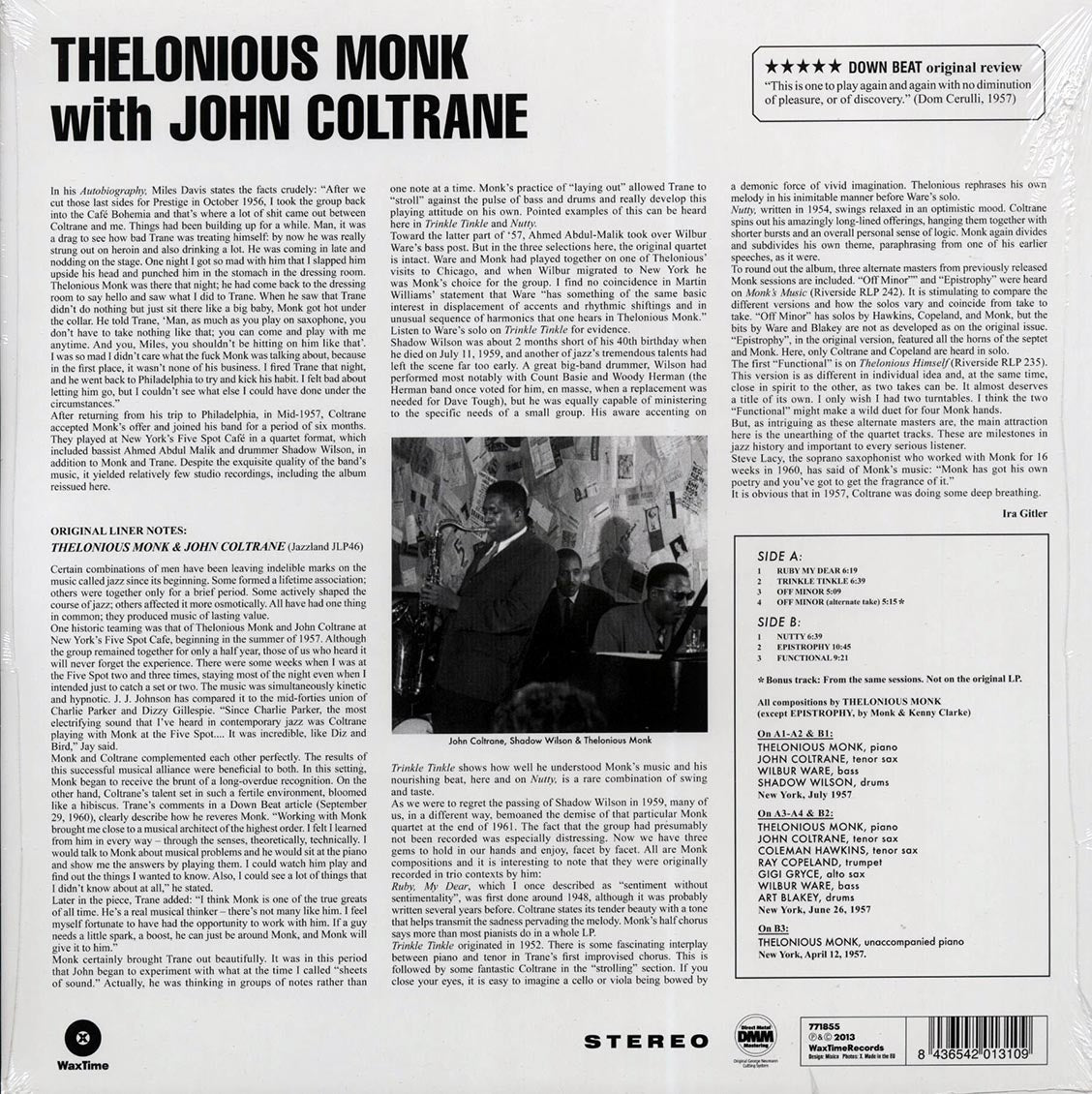 Thelonious Monk, John Coltrane - Thelonious Monk With John Coltrane