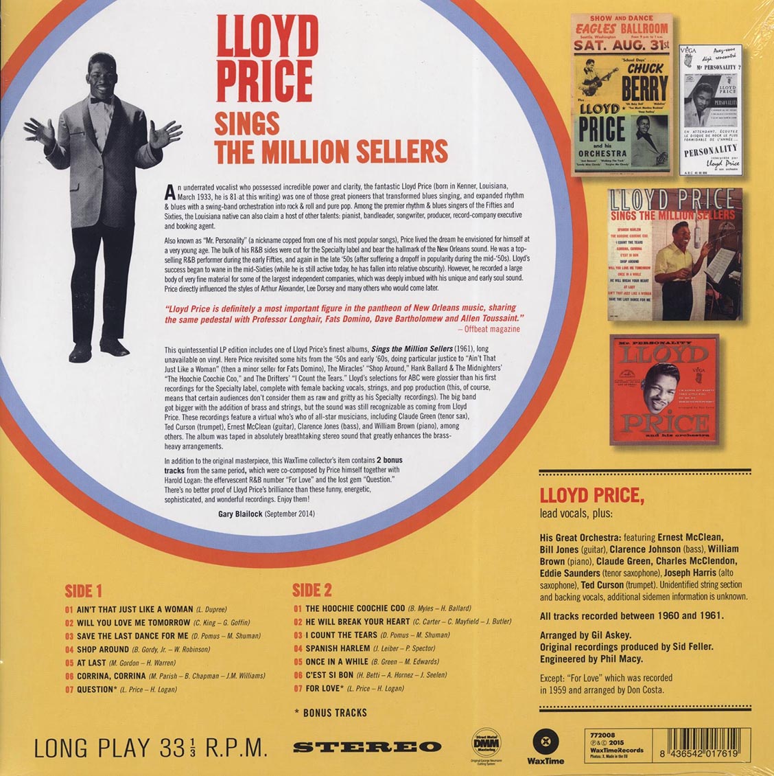 Lloyd Price - Sings The Million Sellers