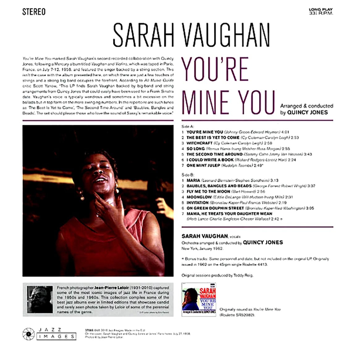 Sarah Vaughan, Quincy Jones - You're Mine You