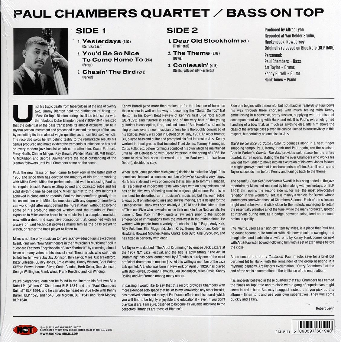 Paul Chamber Quartet - Bass On Top