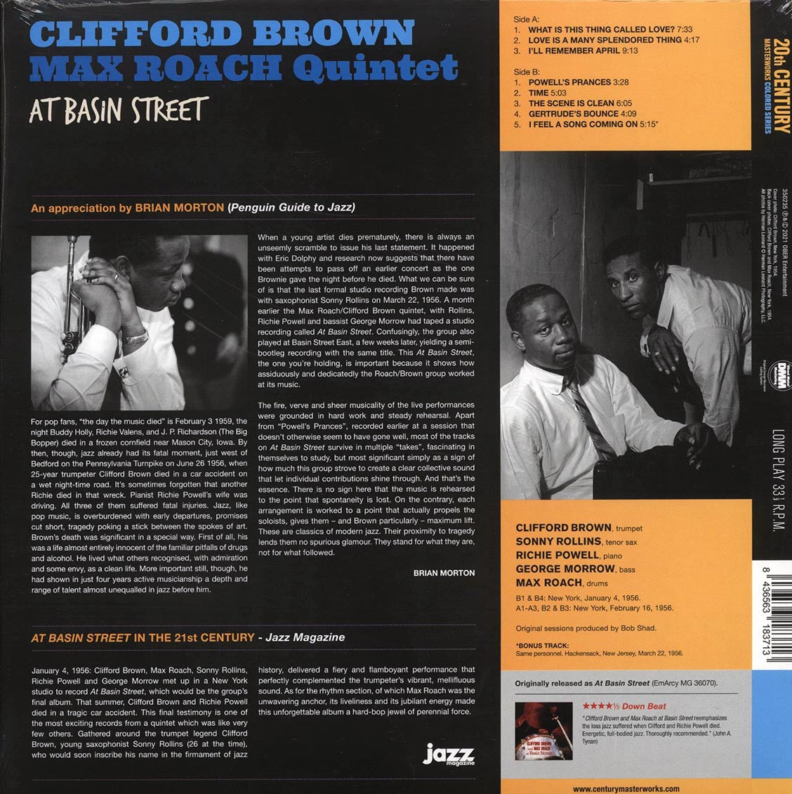 Clifford Brown, Max Roach - At Basin Street