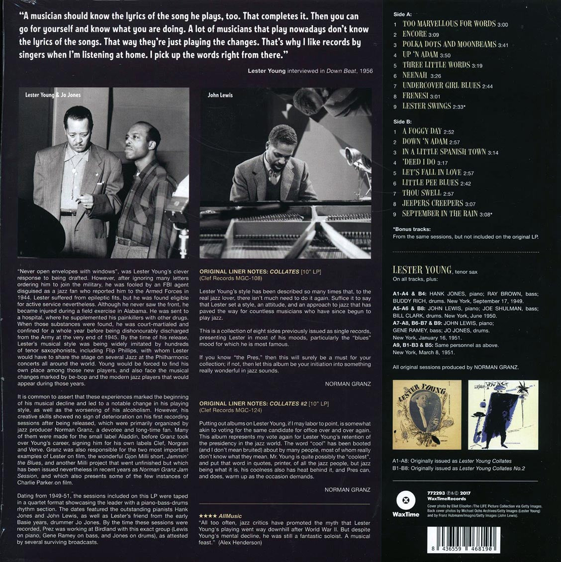 Lester Young Quartet - Collates