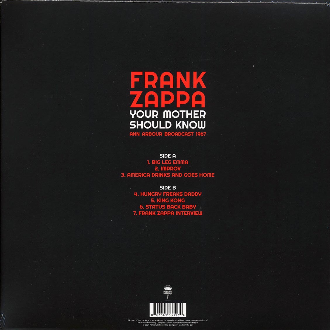 Frank Zappa - Your Mother Should Know: Ann Arbor Broadcast 1967