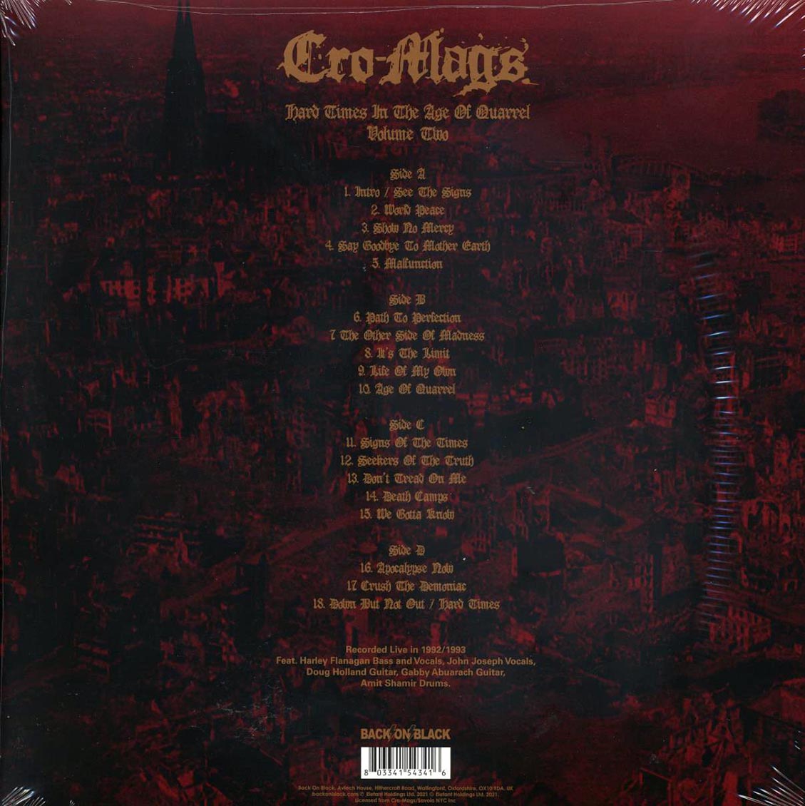 Cro-Mags - Hard Times In The Age Of Quarrel Volume 2